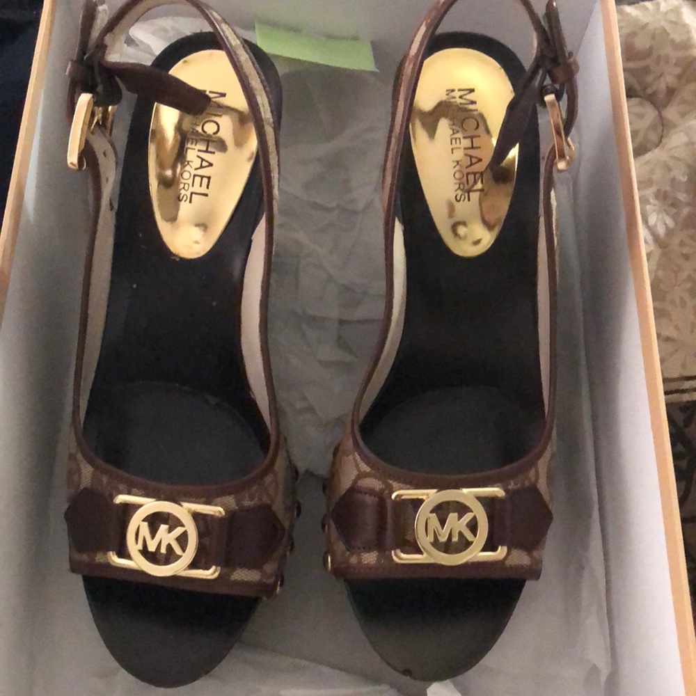 Michael Kors wedge slings size 7.5